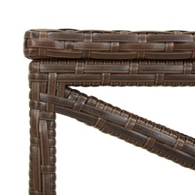 vidaXL Garden Bench 80 cm Poly Rattan Brown