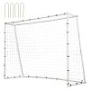 VEVOR Soccer Rebound Trainer, 8x6FT Iron Soccer Training Equipment, Sports Football Rebounder Wall with Double-Sided Rebounding Net & Goal, Perfect fo