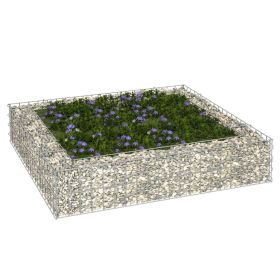 Gabion Raised Bed Galvanized Steel 39.4"x39.4"x7.9"