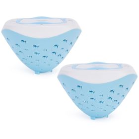 2Pcs Underwater Floating LED Light Colorful Fish Pattern 6 Lighting Modes Pool Lamp IP67 Waterproof Decorative Battery Powered Lights 80000Hrs Lifespa