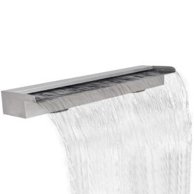 Rectangular Waterfall Pool Fountain Stainless Steel 59"